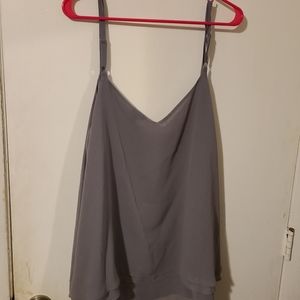 Grey flowy tank top